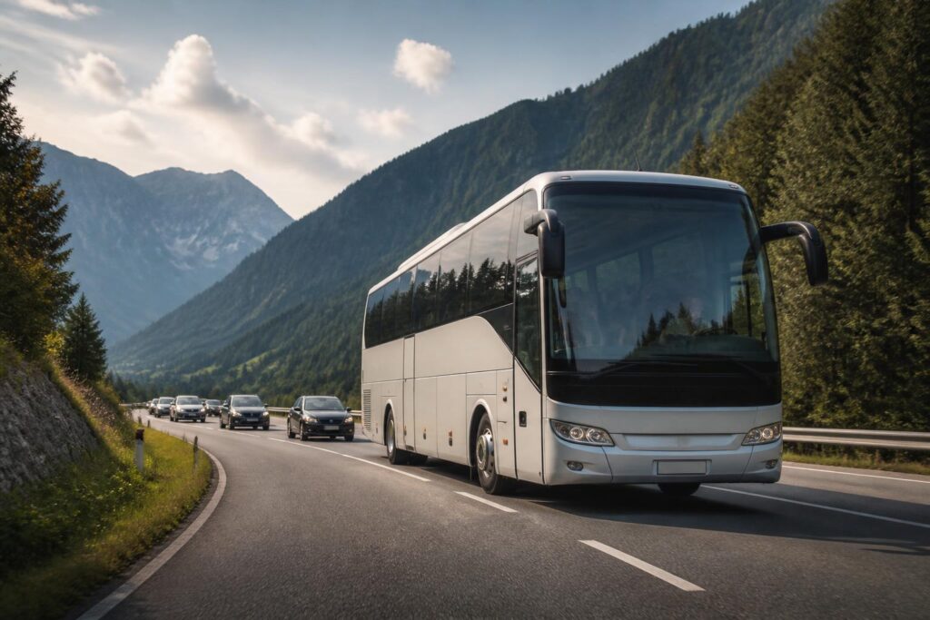 Gruppenmobilität im Vergleich: Wann sich ein Bus mit Fahrer statt mehrerer Autos lohnt